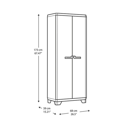 Keter Stilo portascope armadio in resina grigio/nero dimensioni
