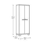 Keter Stilo portascope armadio in resina grigio/nero dimensioni