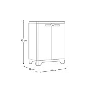 Keter Stilo basso mobile in resina grigio/nero dimensioni