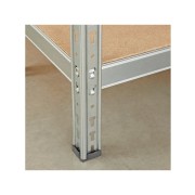 Scaffale metallo zincato 5 ripiani L90xP40xH180 cm piedino