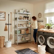 Scaffale metallo zincato 5 ripiani L90xP40xH180 cm