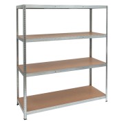 Scaffale metallo zincato 4 ripiani 160x60xh180 cm Heavy Duty 852