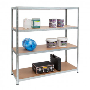 Scaffale metallo zincato 4 ripiani 160x60xh180 cm Heavy Duty 852 2