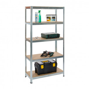 Scaffale metallo zincato 5 ripiani 90x40xh180 cm Heavy Duty 840Q 2