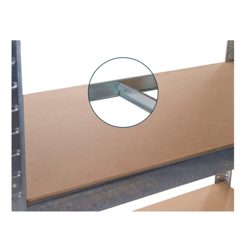 Scaffale metallo zincato 5 ripiani 90x40xh180 cm Heavy Duty 840Q dettaglio