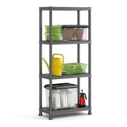 keter scaffale in plastica Plus Shelf L60xP30xH135 cm 4 ripiani