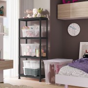 keter scaffale in plastica Plus Shelf L60xP30xH135 cm 4 ripiani ambientato