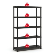 keter scaffale in plastica Plus Shelf L120xP40xH187 cm 5 ripiani