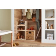 Scaffale cubo quadrato in legno naturale L36xP30XH36 cm