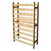 Cantinetta vino portabottiglie in legno naturale 54 posti