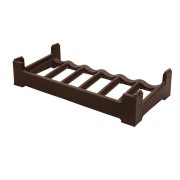 Cantinetta portabottiglie sovrapponibile a 6 posti marrone