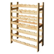 Cantinetta vino portabottiglie in legno naturale 42 posti