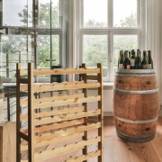 Cantinetta vino portabottiglie in legno naturale 42 posti