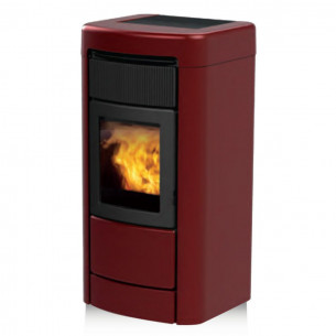 Stufa a pellet canalizzata Layma 2 EVO Bordeaux Italiana Camini