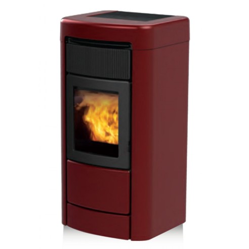 Stufa a pellet canalizzata Layma 2 EVO Bordeaux Italiana Camini