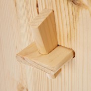 Sgabello legno pino naturale poggiapiedi