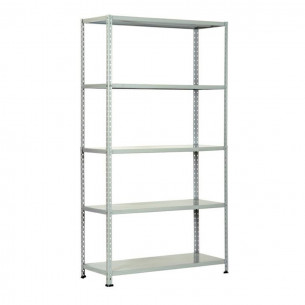 Scaffale metallo zincato 5 ripiani 100x40xh186 cm