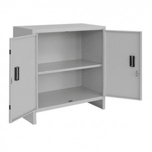 Pratiko armadio mini in metallo L100xP40xH80 cm grigio