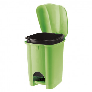 Pattumiera a pedale Carolina con secchio interno 6 L verde gemma