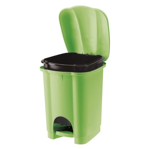 Pattumiera a pedale Carolina con secchio interno 6 L verde gemma