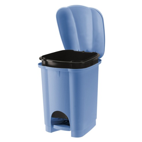 Pattumiera a pedale Carolina con secchio interno 6 L azzurro
