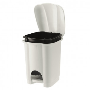 Pattumiera a pedale Carolina con secchio interno 6 L bianco