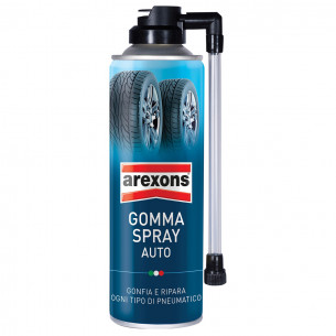Gomma spray auto 300ml gonfia e ripara pneumatici Arexons 8473 Yagos
