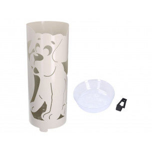Portaombrelli metallo tondo cane crema