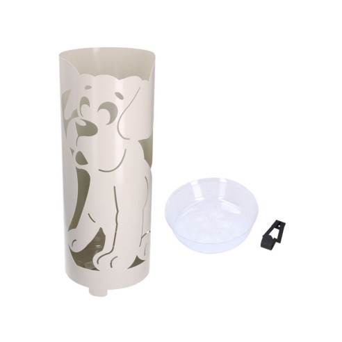 Portaombrelli metallo tondo cane crema