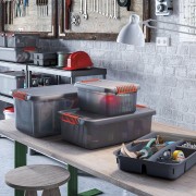 Kis contenitore K Latch box S grigio trasparente