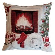 Cuscino divano natalizio in lurex 42x42 cm assortito sfoderabile