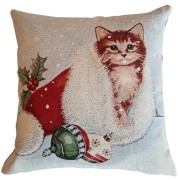 Cuscino divano natalizio in lurex 42x42 cm assortito sfoderabile