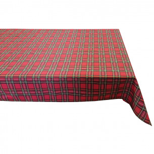 Tovaglia cotone rosso scozzese