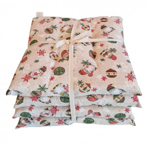 Cuscino per sedia natalizio 40x40cm Duendes 4pz