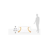 Stendino da balcone inox e resina arancione