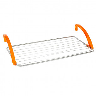 Stendino da balcone inox e resina arancione
