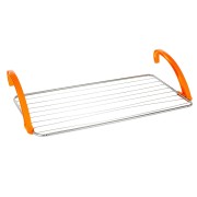 Stendino da balcone inox e resina arancione