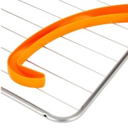 Stendino da balcone inox e resina arancione dettaglio