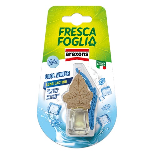 Arexons 8002565016634 Cool water 16631 Profumatore Fresca foglia liquido boccettino specchietto retrovisore