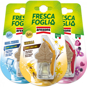 Profumatore Fresca foglia liquido boccettino specchietto retrovisore Arexons