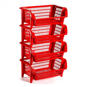 Cestello Magic milleusi impilabile 54x38 cm rosso 2