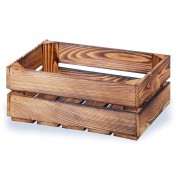 Cassetta box in legno fiammato 30x20x14 cm