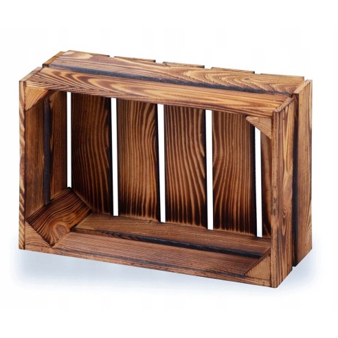 Cassetta box in legno fiammato 30x20x14 cm
