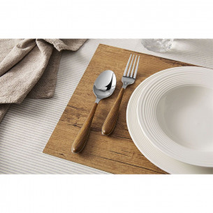 Servizio posate acciaio inox Antony Wood 2.0 24pz 2