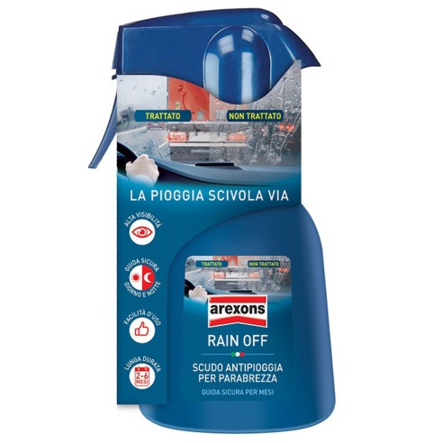 Rain off trigger 200 ml liquido parabrezza antipioggia Arexons 8596