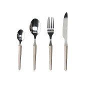 Servizio posate acciaio Zen 24pz crema