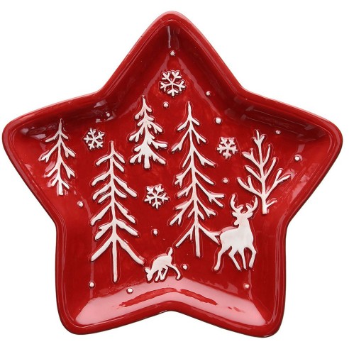 Piatto Stella 21x20 cm Winter Wonderland rosso Tognana