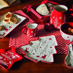 Piatto Stella 21x20 cm Winter Wonderland rosso Tognana 2