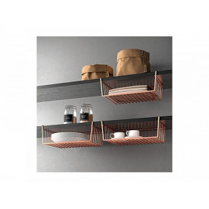Cestello-sottoripiano-multiuso-Metaltex-Kanguro-40-Copper-rame 2