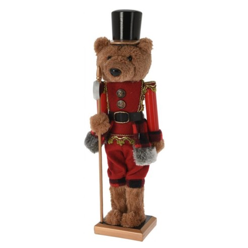 Schiaccianoci soldato natalizio Orso H 38 cm H&S Collection